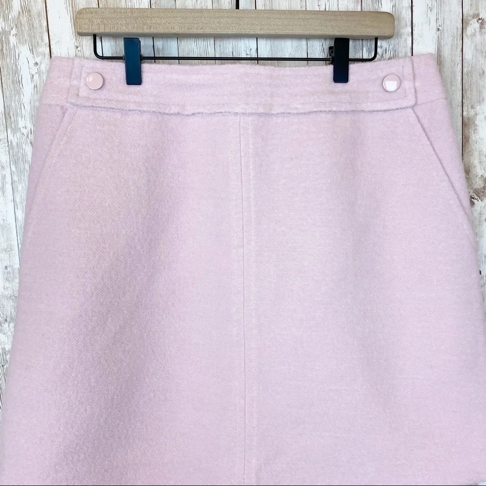 Tory Burch Celeste Coastal Pink Wool‎ Blend Skirt Women’s Size 14